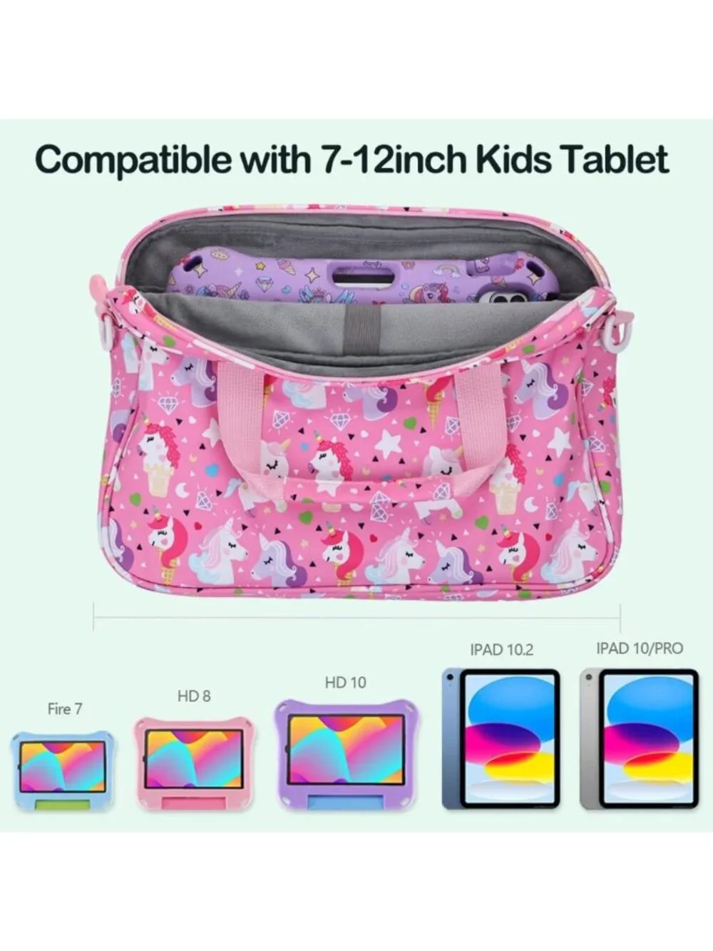 Kids Tablet Sleeve Bag with Handle & Shoulder Strap - 13